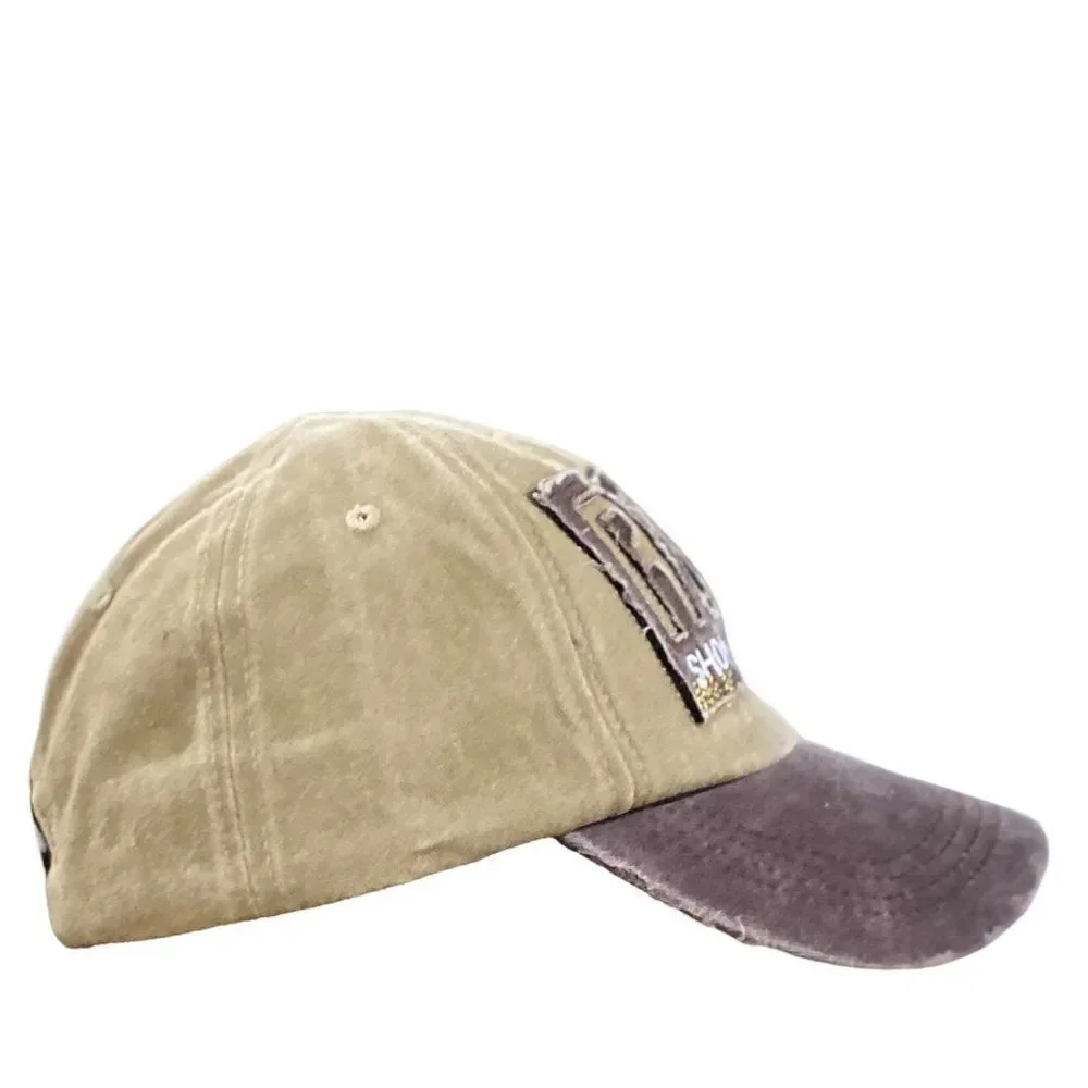 Brown Graphic Distressed Trucker Drivers Baseball Cap NWT